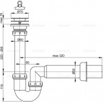Сифон для мойки Alcaplast A800-DN50